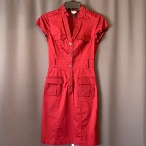 H&m Womens Size 2 Denim Button Up Dress